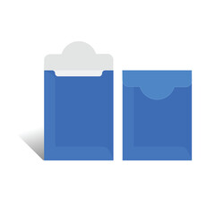 Envelope template, With 3D Box, Size 5 x 6.5 in, Vector File