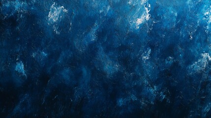 Fototapeta premium A deep blue abstract background with subtle gradient and texture, with light highlights adding a mysterious, cosmic effect