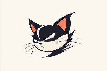 Obraz premium Angry cat with sharp features