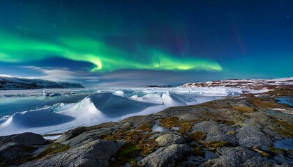 Naklejka premium Northern Lights in Greenland