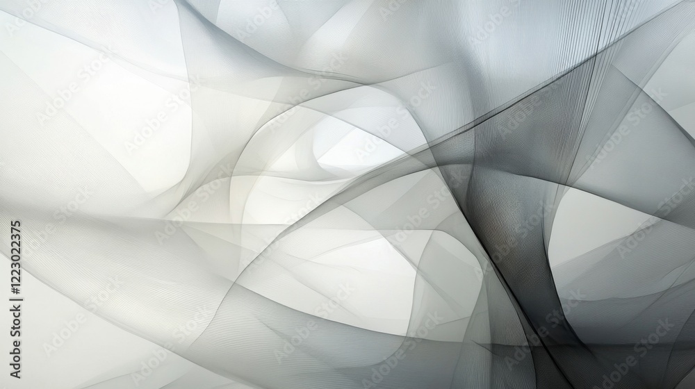 Leinwandbilder A dynamic abstract background featuring intricate, overlapping line patterns in varying thicknesses and angles, creating a sense of depth and movement