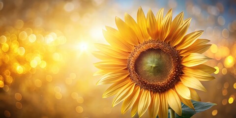 Obraz premium A majestic sunflower with soft