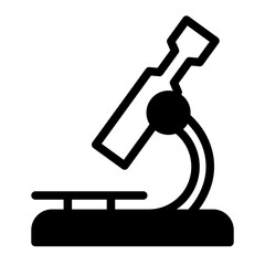 Microscope Icon with Trendy Mixed Line and Glyph Style