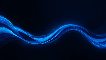 Black dark azure cobalt sapphire blue abstract background Color gradient. Geometric shape Wave wavy curved line Rough grunge grain noise Light neon metallic shine shimmer bright Design