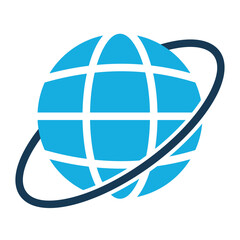 Globe Icon with Trendy Duo Tone Style