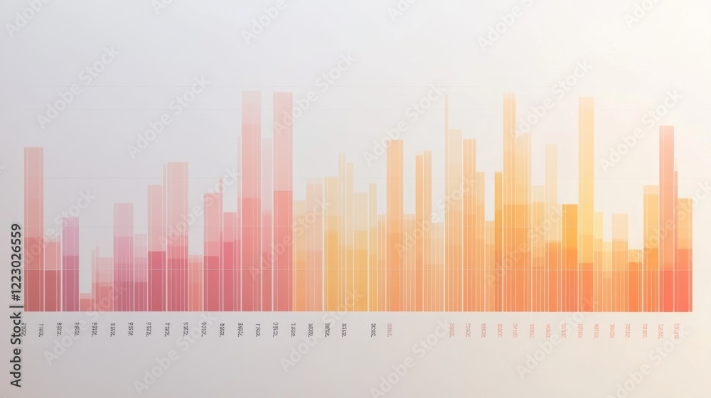 Poster A horizontal bar chart in warm pastel tones, arranged neatly on a white background with soft shadows creating a light, organized feel