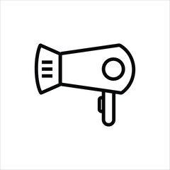 hair dryer vector icon line template