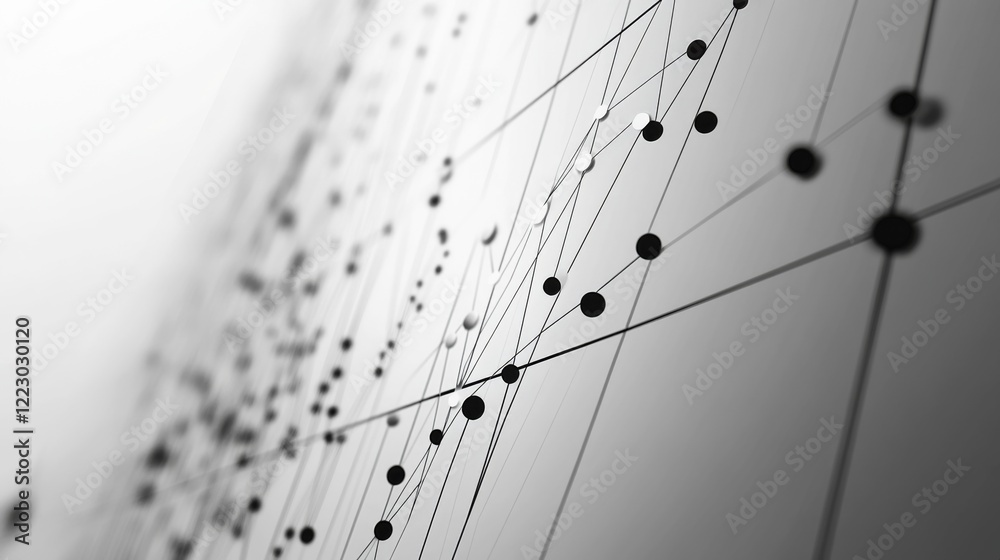 Poster A professional scatter plot with data points representing business metrics, set against a soft gray background, conveying analytical insights and trends