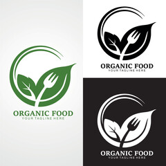 Vegetarian Logo Template Design Vector restaurant logo natural food Logo, healthy food logo design, nature, herbal, organic, logo design icon, vector, symbol, idea, creative.