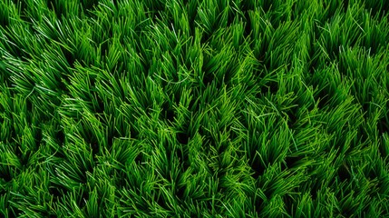Up High View of Buffalo Grass Lawn with Textured and Abstract Background. Ideal for Gardening and Backyard Design