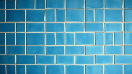 Stunning Blue Tile Wall, High-Resolution Image