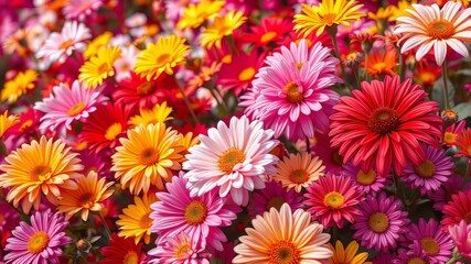 Fototapeta premium Stunning Colorful Flower Garden - Vibrant Bloom