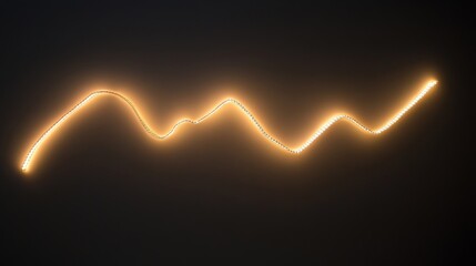 A sleek line graph displaying fluctuating business trends, with a glowing upward trajectory on a dark background, showcasing financial growth and stability