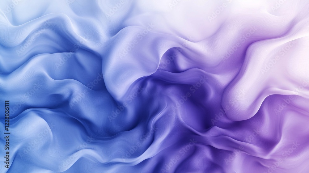 Fototapete A smooth gradient abstract background in shades of blue and purple, with soft, flowing transitions and a slight blur effect for a calming visual