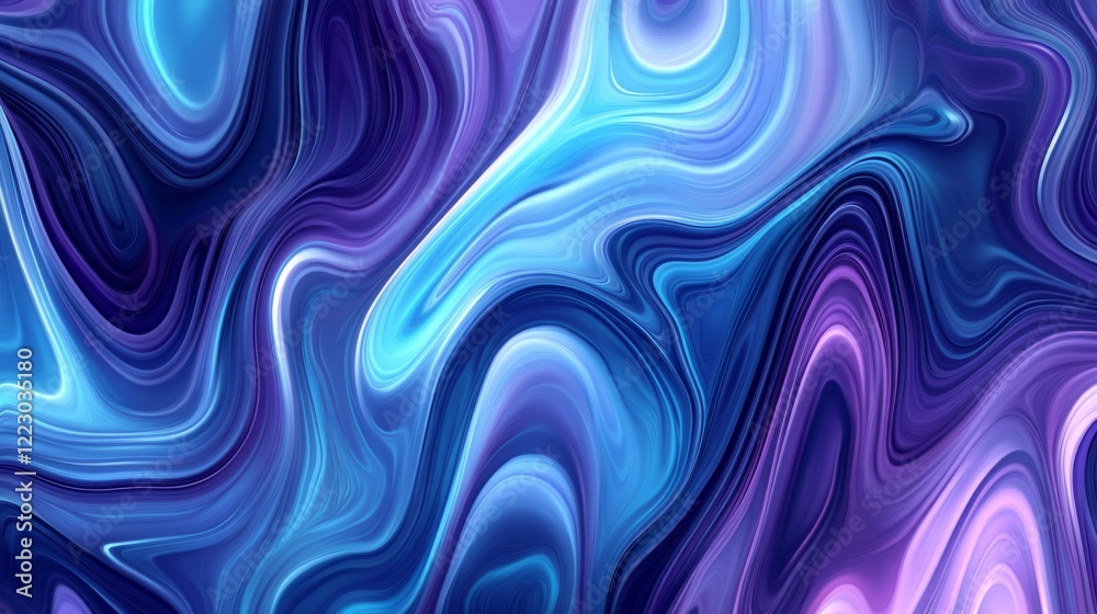Leinwandbilder a smooth gradient abstract background in shades of blue and purple, with soft, flowing transitions a