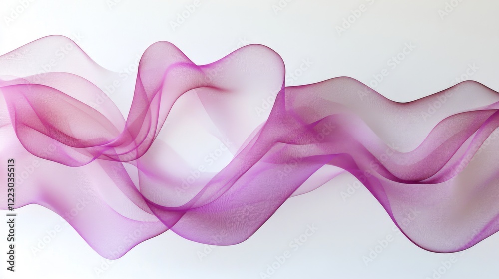 Fototapete a soothing abstract image of soft, wavy lines in gradient shades of pink and lavender, flowing seaml
