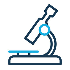 Microscope Icon with Trendy Color Line Style