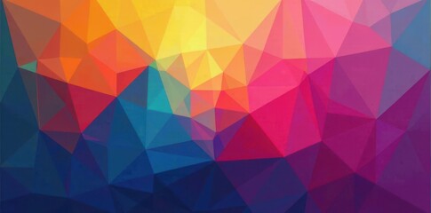 Overlapping triangles, vibrant hues, sharp lines, graphic, simple, digital