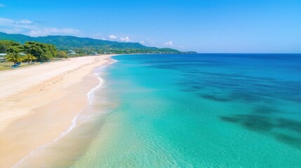 Tranquil tropical beach landscape