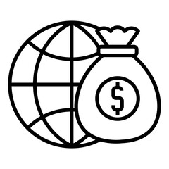 international investment vector icon