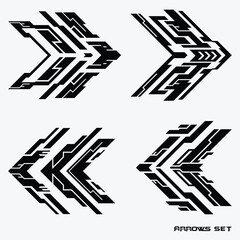 Futuristic Scifi Hud Modern Arrow Design Set