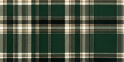 Green Plaid Texture: A captivating seamless pattern of emerald green, beige, and black plaid, featuring bold stripes and a textured woven effect.