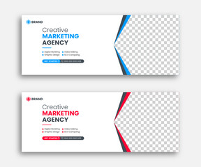 Creative corporate business marketing social media facebook cover banner post template. Professional business facebook cover page timeline web ad banner template.