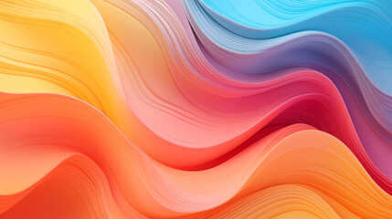 Obraz premium Vibrant Abstract Color Waves – Fluid and Dynamic Digital Art