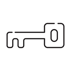 Manage Keys Icon – Traditional Key Representing Secure Key Management with AI- Vector editable stroke line icons