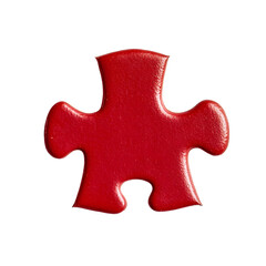 Obraz premium red puzzle isolated on white