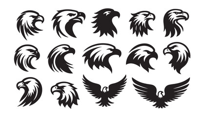 Eagle Head Silhouette illustration vector file 