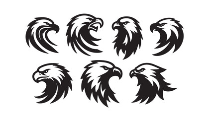 Set of Eagle head design big pack of illustration