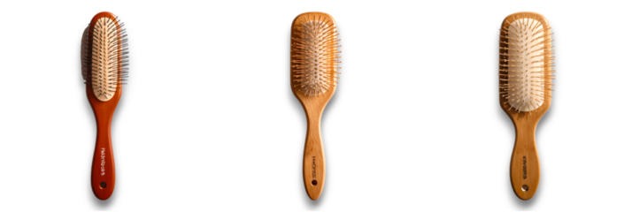 Isolated hair brush on transparent background for styling and grooming