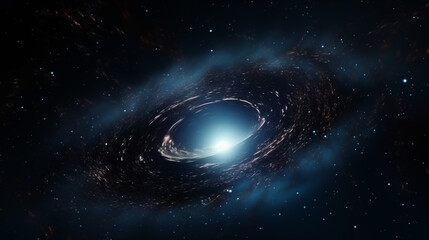 Fototapeta premium Galactic Black Hole Surrounded by Space Matter