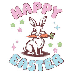 Vintage Rabbit Easter design