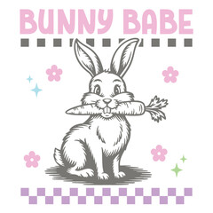 Vintage Rabbit Easter design