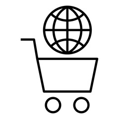 global market vector icon