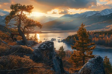 sunset over the sea, sunset on the coast , Sunrise rive 



