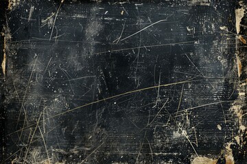 Image of Black scratched old metal or plaster surface. Texture for background usage