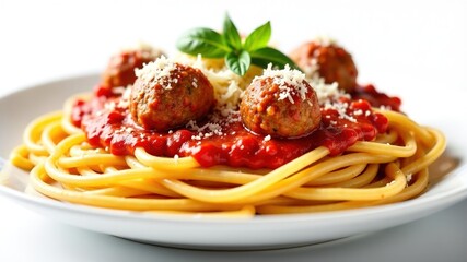 Delicious Spaghetti with Meatballs and Parmesan