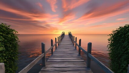 Fototapeta premium sunset on the pier