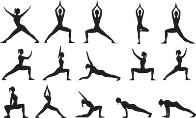 silhouette of yoga person