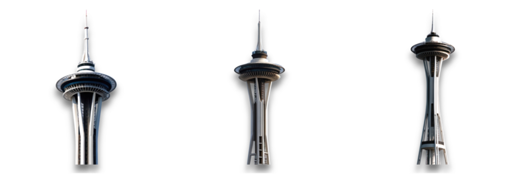 Isolated tower on transparent background, modern design and architectural icon - Powered by Adobe