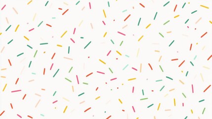 A delightful arrangement of small, colorful sprinkles creates a festive atmosphere on a clean, white backdrop, evoking feelings of happiness and celebration in a minimalist style