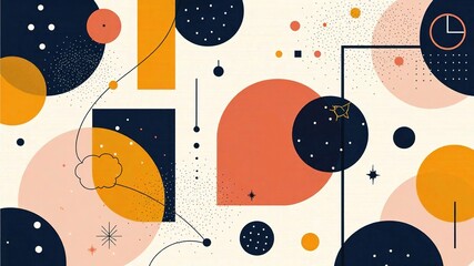 retro pattern with flowers