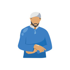 Prayer vector icons. Perfect for Ramadan presentations, advertising, and Islamic social media content.