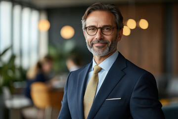 Fototapeta premium Business Executive Portrait in Modern Office