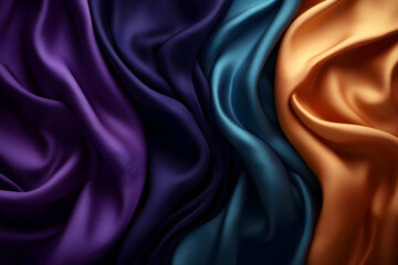 Abstract Draped Silk Fabric Background