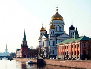 Obraz premium St. Petersburg Kazansky Cathedral - A Striking Daytime Scene