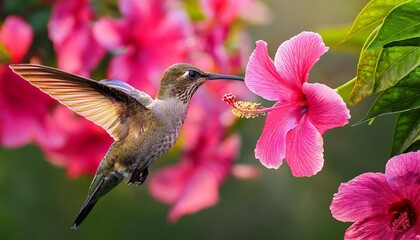 Naklejka premium hummingbird in flight